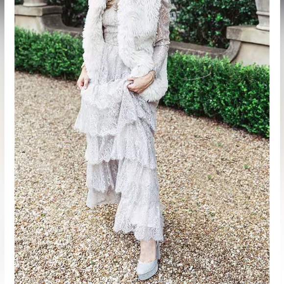 Antonio Melani x Born on Fifth Liv Metallic Glitter Closed Toe Platform Pumps - Picture 3 of 15